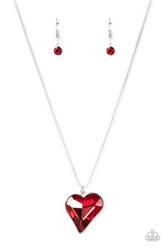 Lockdown My Heart - Red - Paparazzi Necklace Image