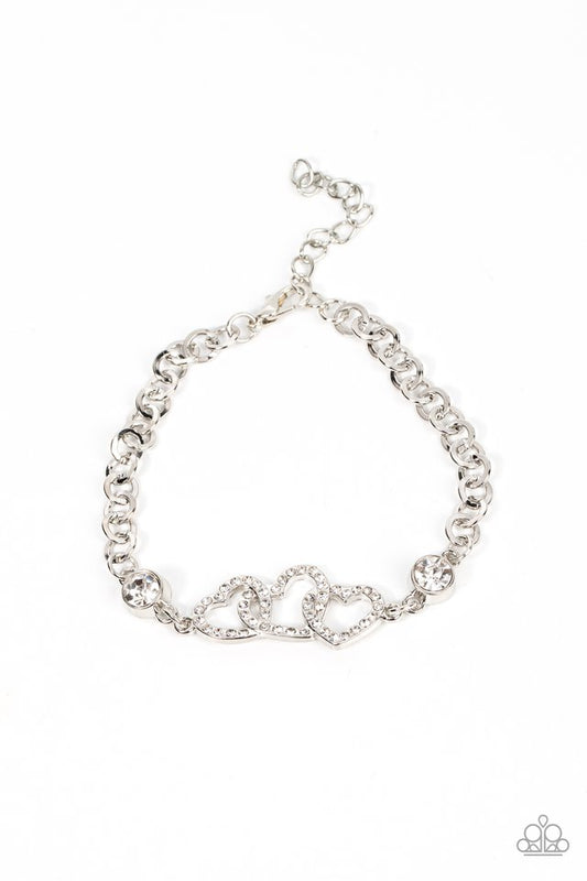 Desirable Dazzle - White - Paparazzi Bracelet Image