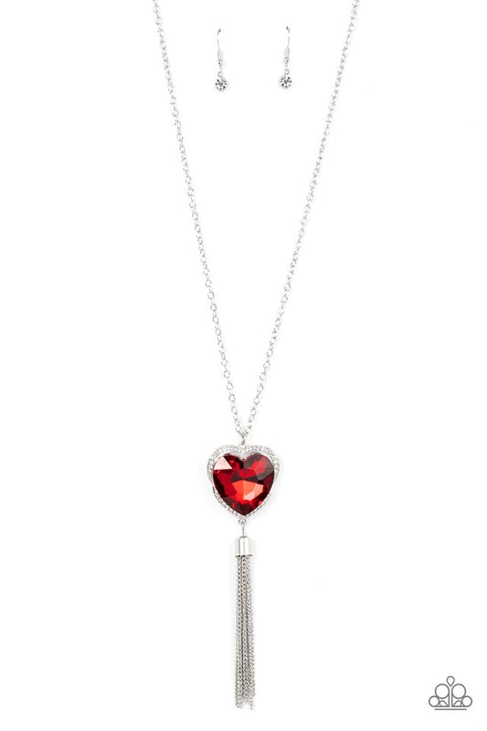 Finding My Forever - Red - Paparazzi Necklace Image