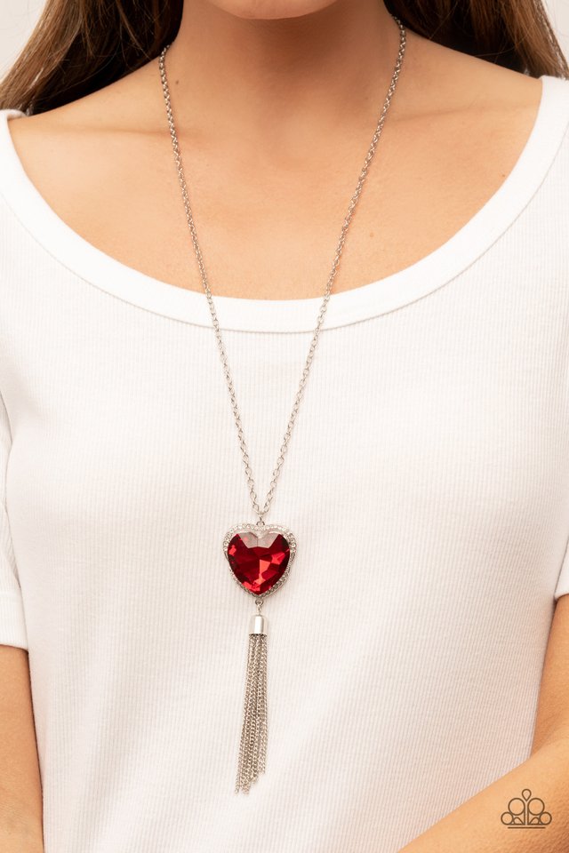 Finding My Forever - Red - Paparazzi Necklace Image