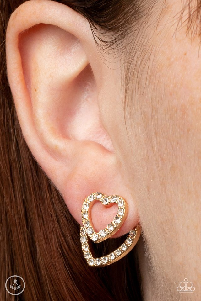 Ever Enamored - Gold - Paparazzi Earring Image