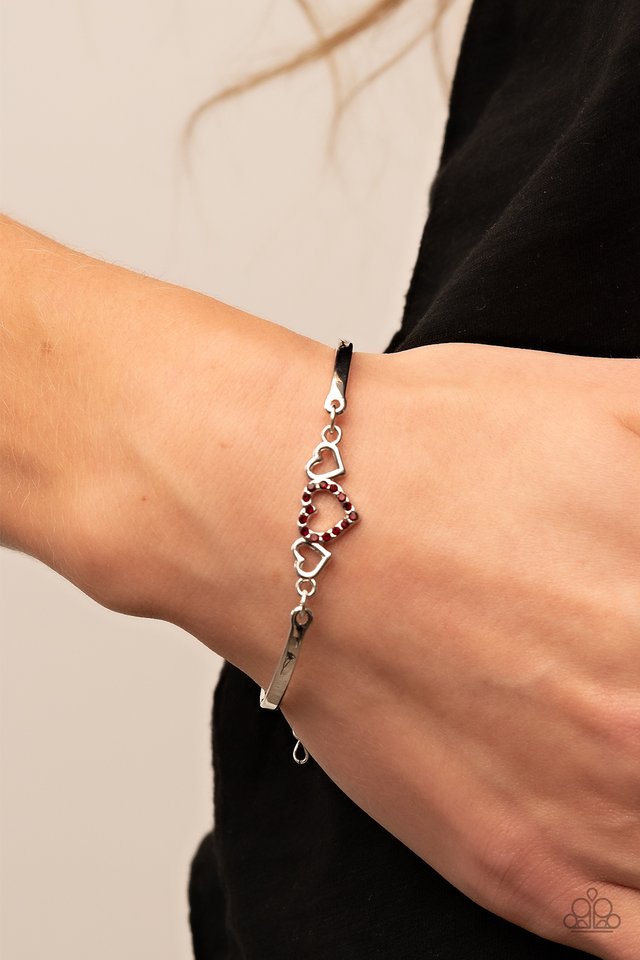 Cupids Confessions - Red - Paparazzi Bracelet Image