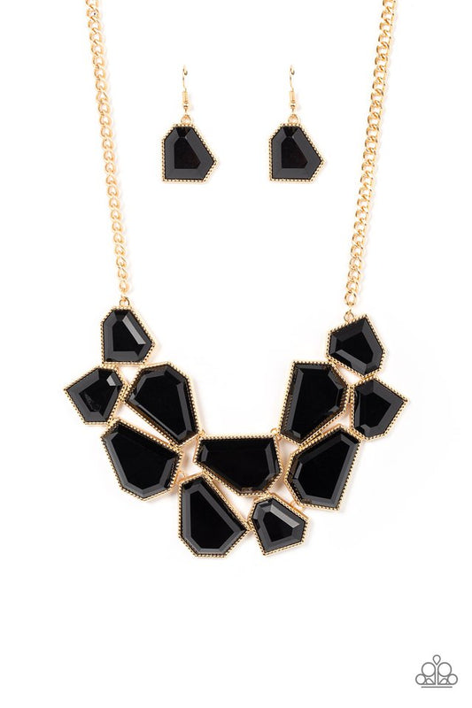 Double-DEFACED - Gold - Paparazzi Necklace Image