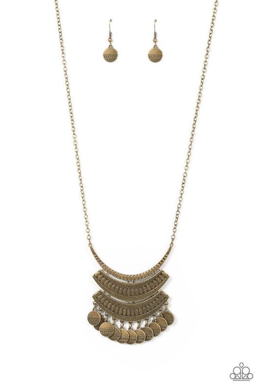 Under the EMPRESS-ion - Brass - Paparazzi Necklace Image