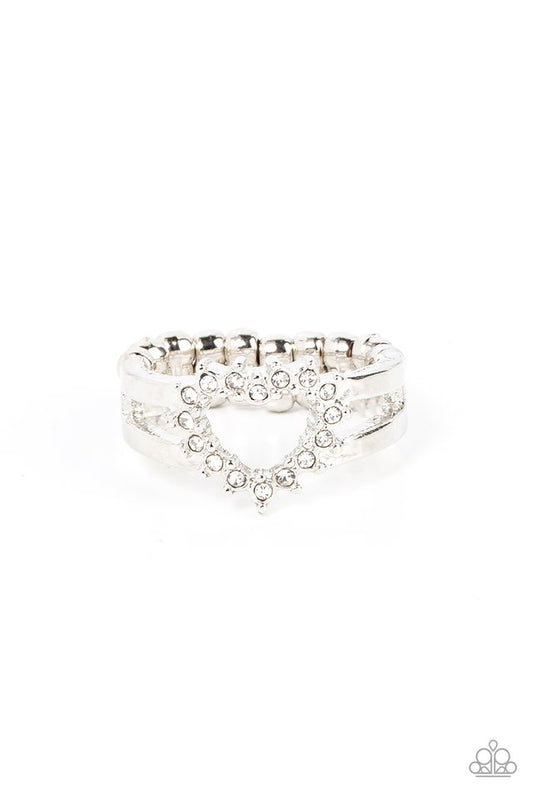 First Kisses - White - Paparazzi Ring Image