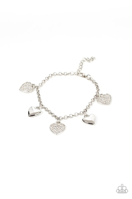 Lusty Lockets - White - Paparazzi Bracelet Image