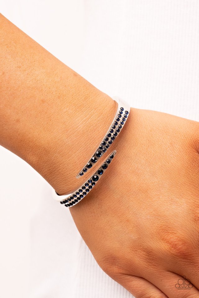 Sideswiping Shimmer - Blue - Paparazzi Bracelet Image
