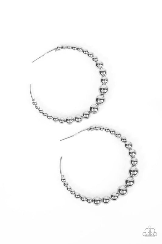 Show Off Your Curves - Silver - Paparazzi Earring Image