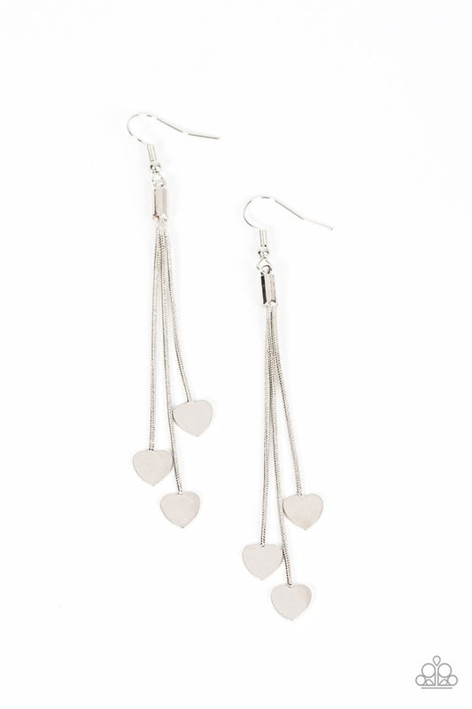 Higher Love - Silver - Paparazzi Earring Image