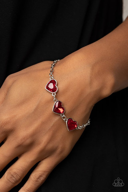 Little Heartbreaker - Red - Paparazzi Bracelet Image