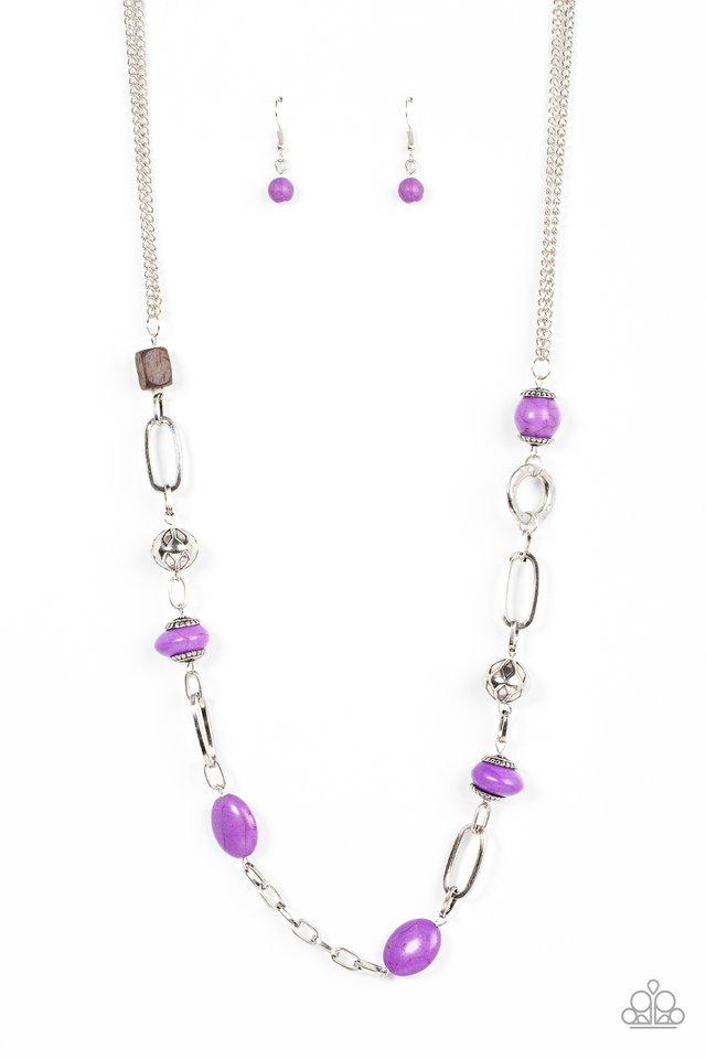 Barefoot Bohemian - Purple - Paparazzi Necklace Image