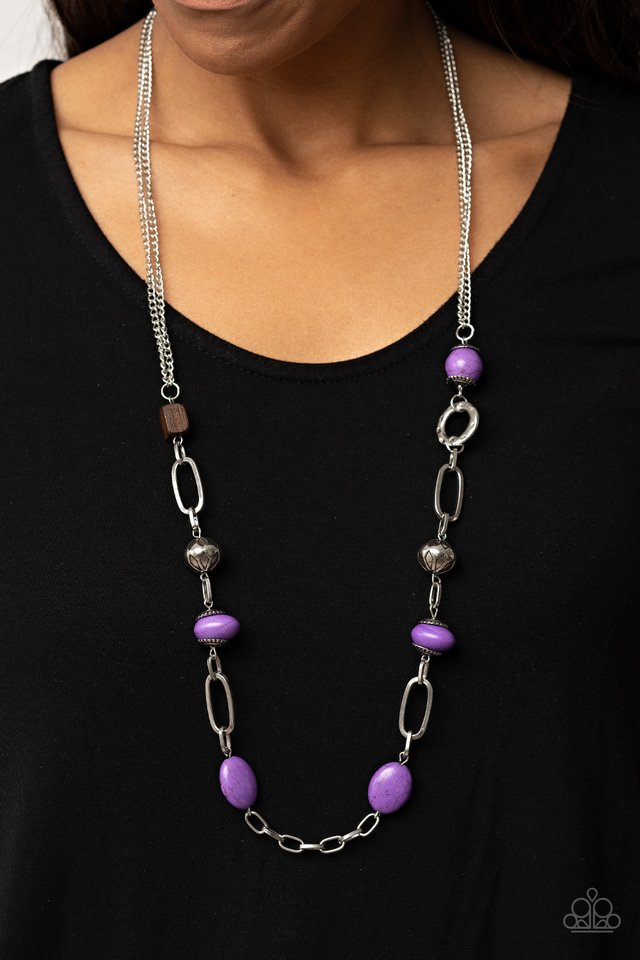 Barefoot Bohemian - Purple - Paparazzi Necklace Image