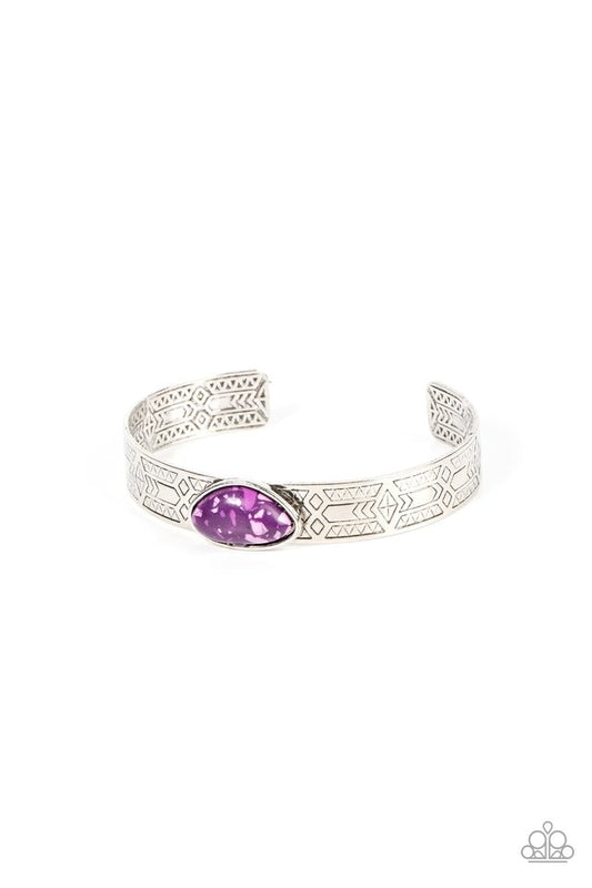 Gobi Glyphs - Purple - Paparazzi Bracelet Image