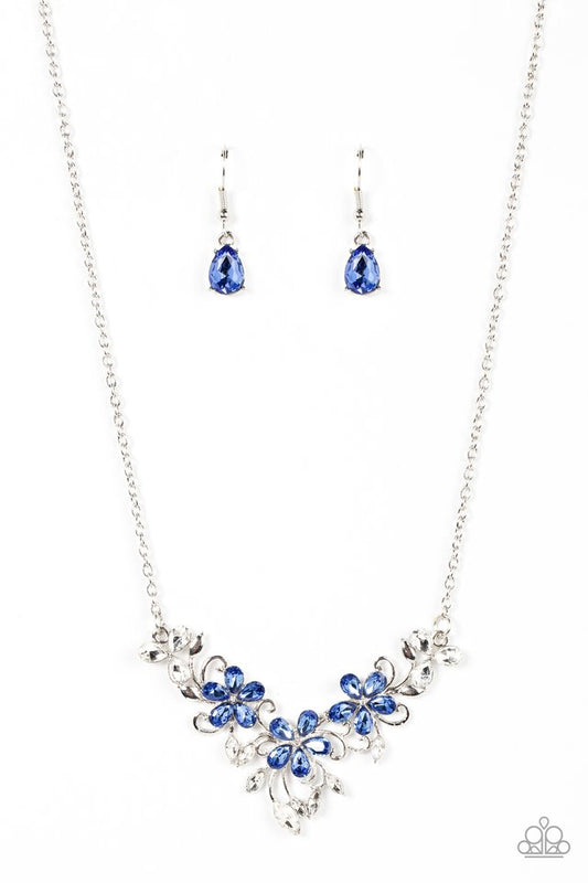 Floral Fashion Show - Blue - Paparazzi Necklace Image