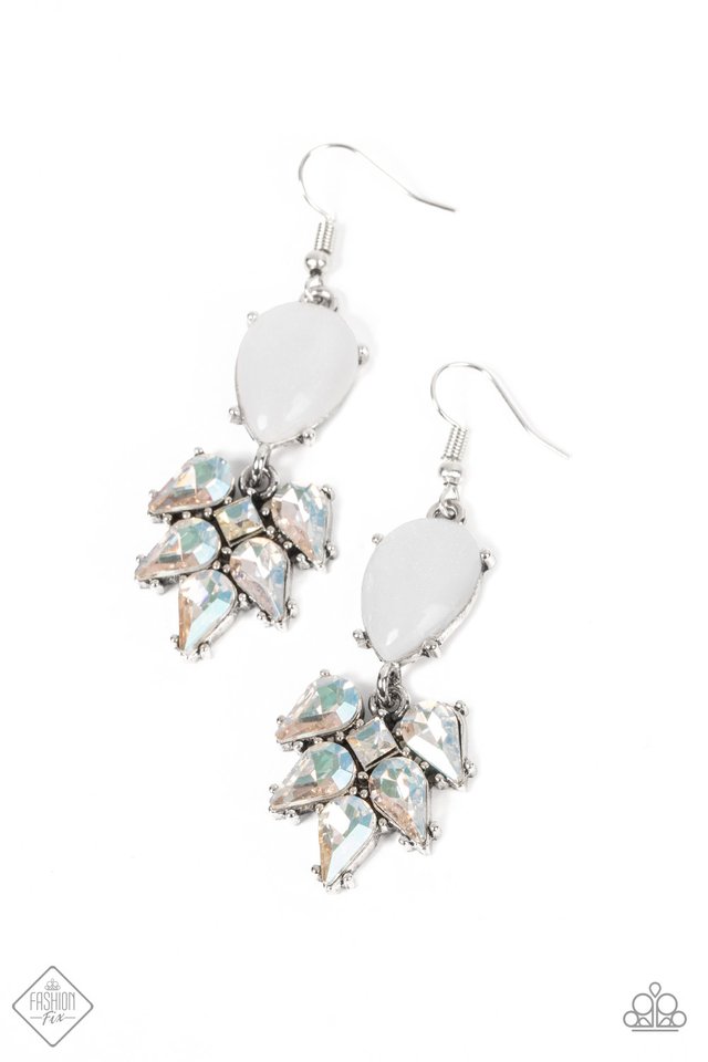 Ethereal Effervescence - White - Paparazzi Earring Image