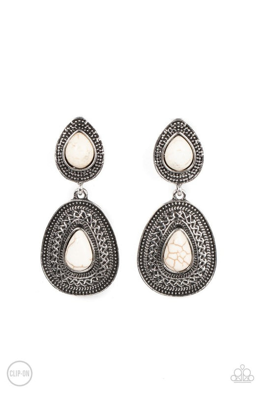 Country Soul - White - Paparazzi Earring Image