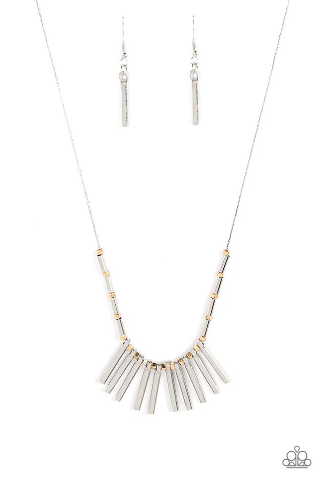 Rustic Hot Rod - Silver - Paparazzi Necklace Image