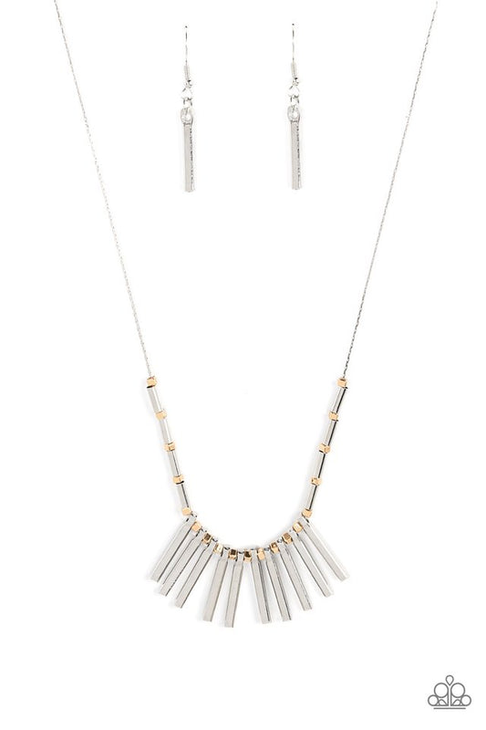 Rustic Hot Rod - Silver - Paparazzi Necklace Image