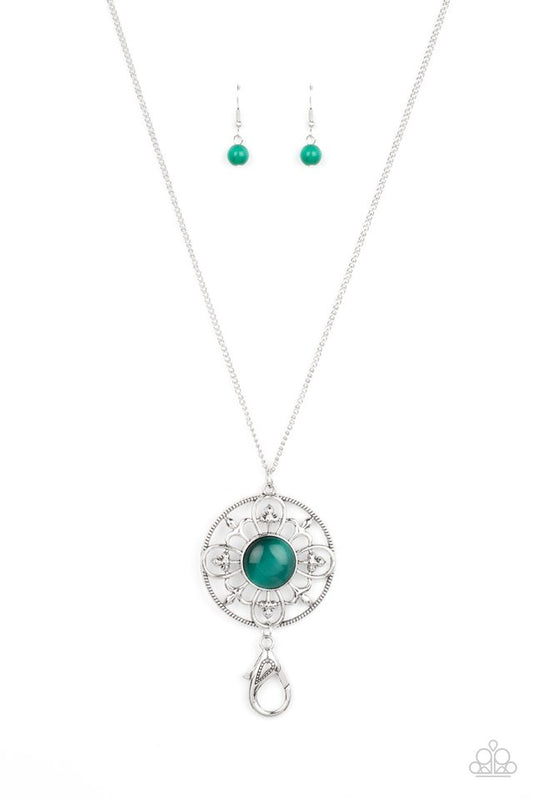 Celestial Compass - Green - Paparazzi Necklace Image