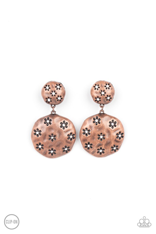 ​Industrial Fairytale - Copper - Paparazzi Earring Image