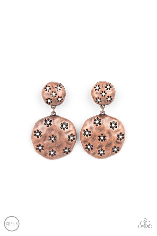 ​Industrial Fairytale - Copper - Paparazzi Earring Image