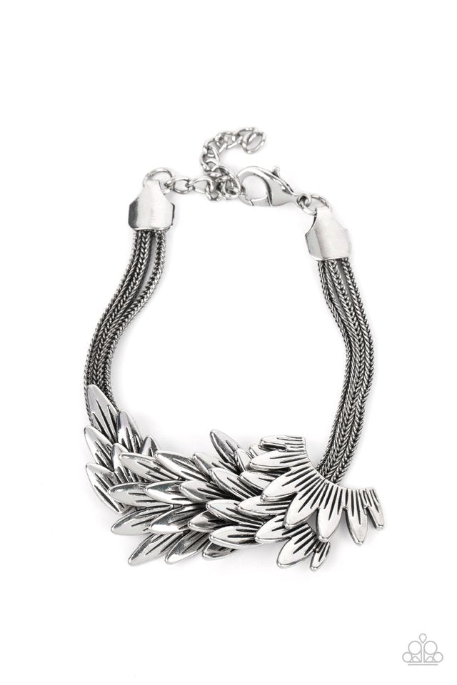 BOA and Arrow - Silver - Paparazzi Bracelet Image