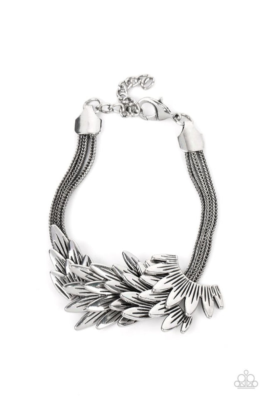 BOA and Arrow - Silver - Paparazzi Bracelet Image