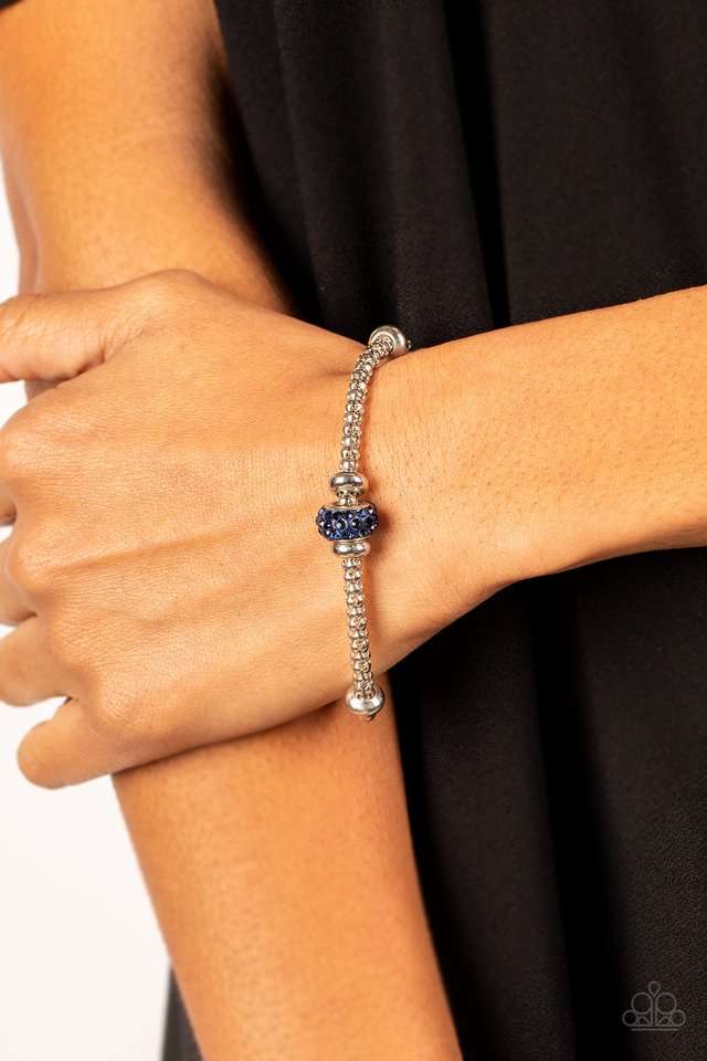 Downtown Decoupage - Blue - Paparazzi Bracelet Image