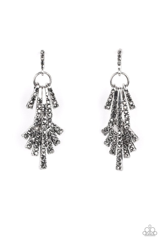 Fan of Glam - Silver - Paparazzi Earring Image