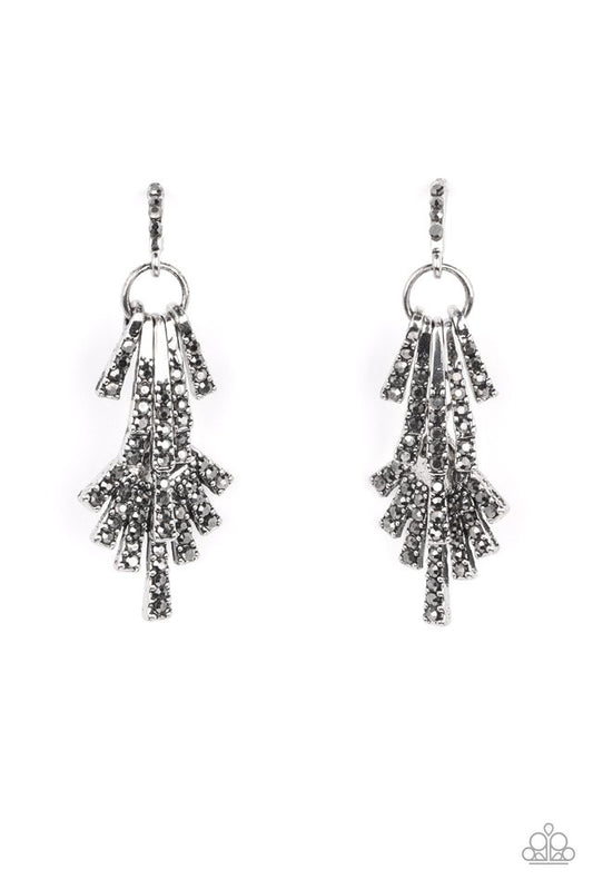 Fan of Glam - Silver - Paparazzi Earring Image