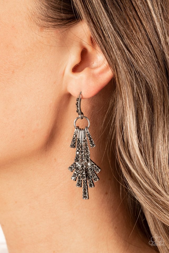Fan of Glam - Silver - Paparazzi Earring Image