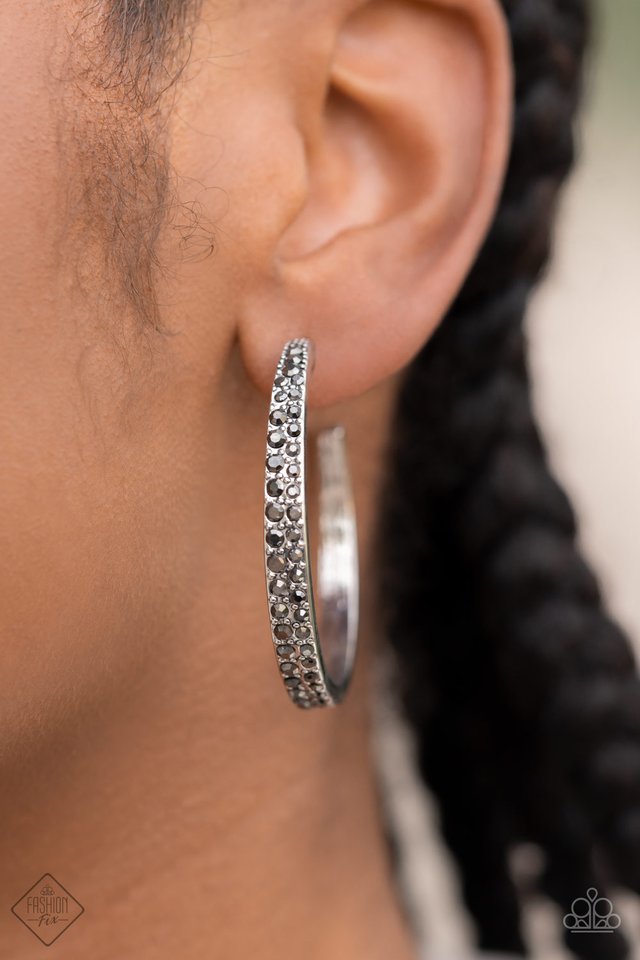Tick, Tick, Boom! - Silver - Paparazzi Earring Image