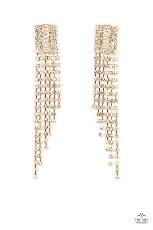 A-Lister Affirmations - Gold - Paparazzi Earring Image