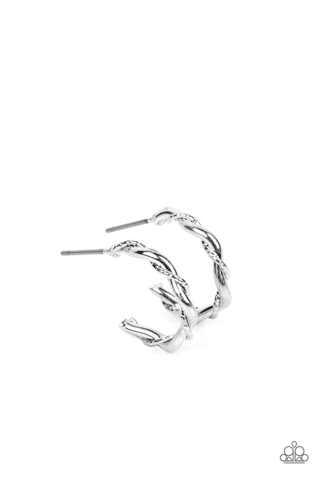 Irresistibly Intertwined - Silver - Paparazzi Earring Image