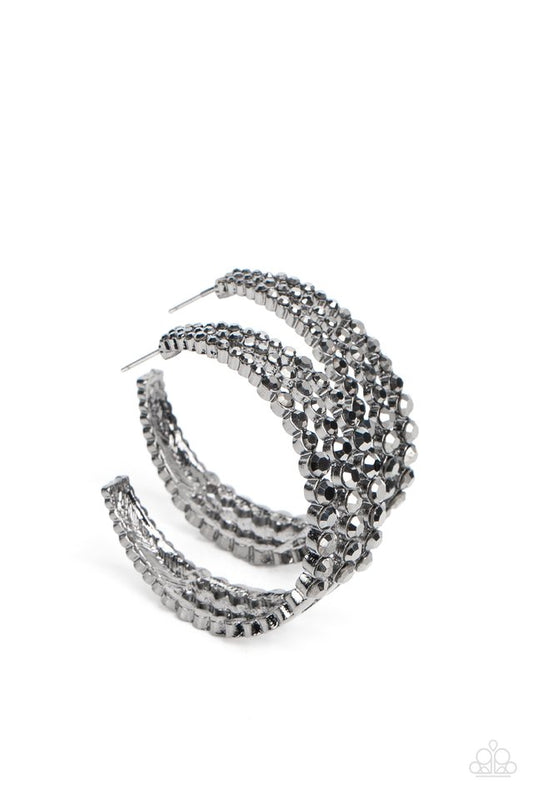 Cosmopolitan Cool - Black - Paparazzi Earring Image
