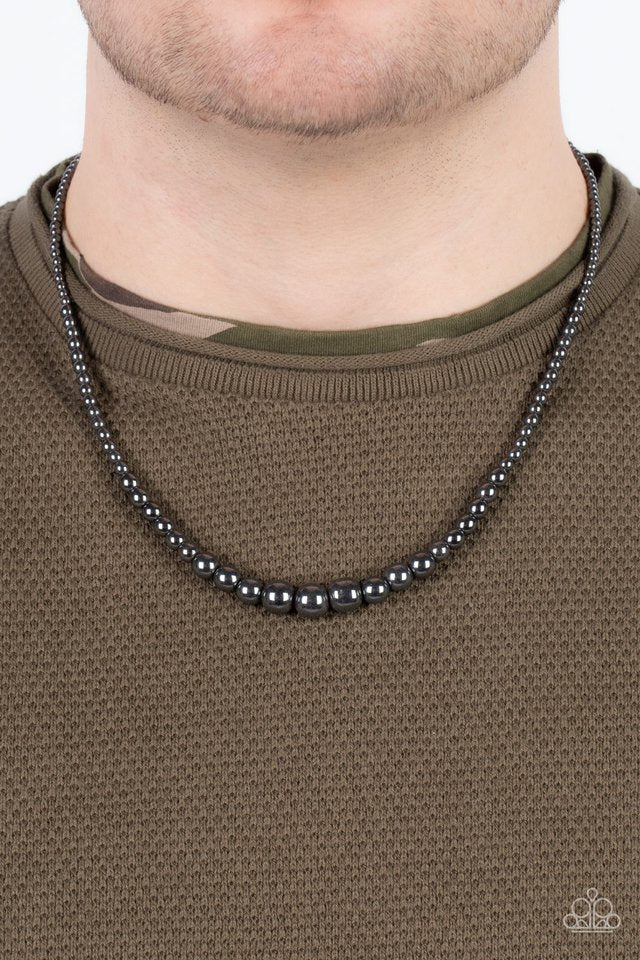 Beg, Borrow, or STEEL - Black - Paparazzi Necklace Image