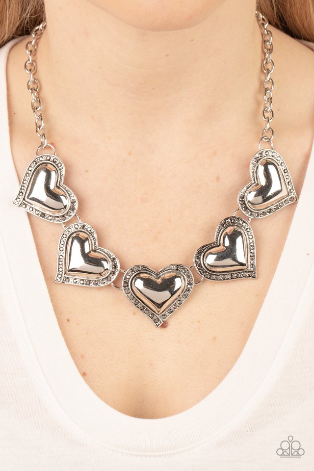 Kindred Hearts - Silver - Paparazzi Necklace Image