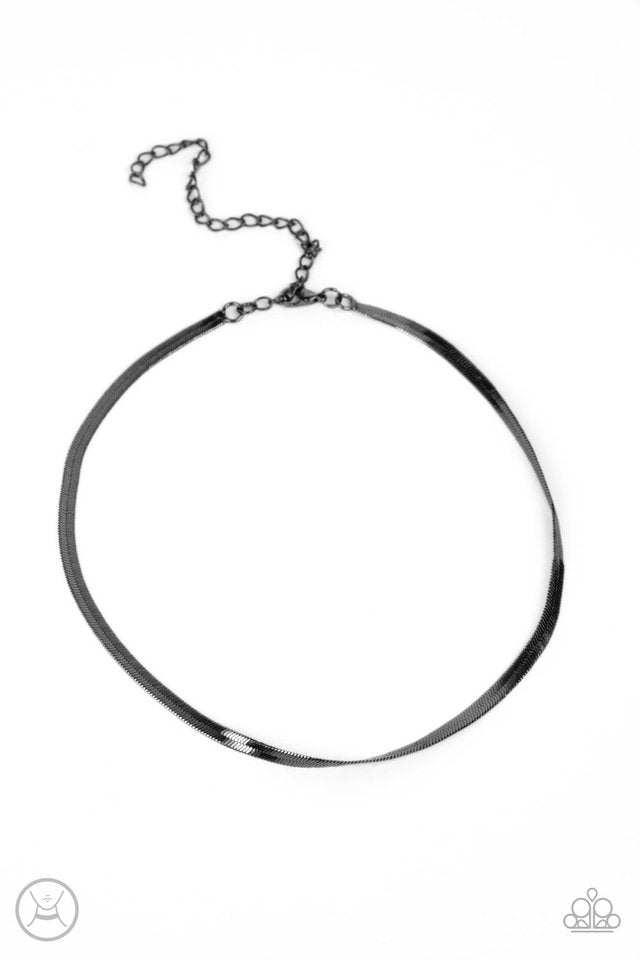 In No Time Flat - Black - Paparazzi Necklace Image