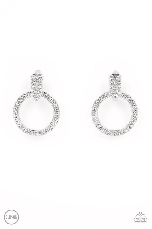 Sparkle at Your Service - White - Paparazzi Earring Image