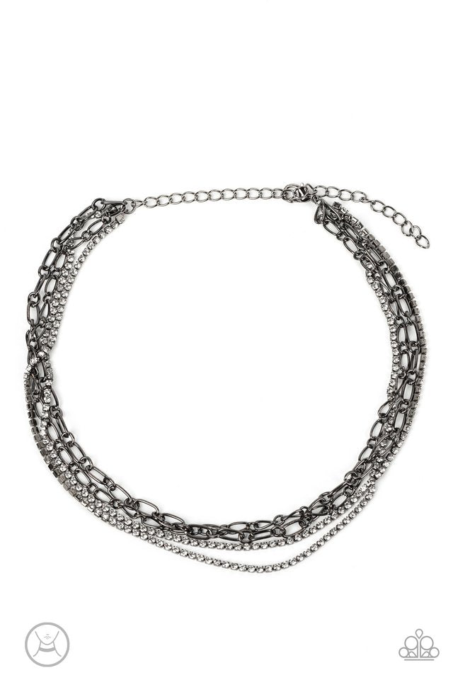 Glitter and Gossip - Black - Paparazzi Necklace Image
