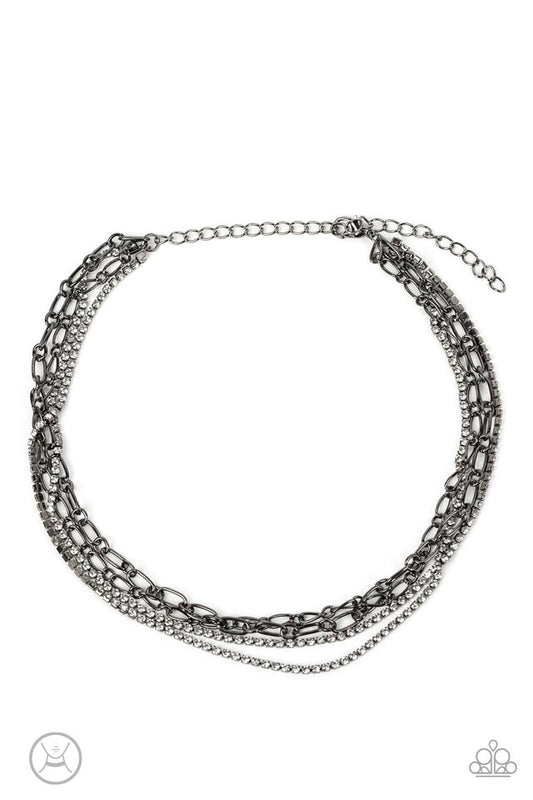 Glitter and Gossip - Black - Paparazzi Necklace Image