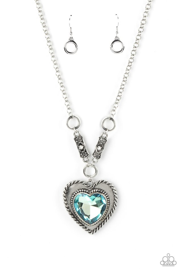 Heart Full of Fabulous - Blue - Paparazzi Necklace Image