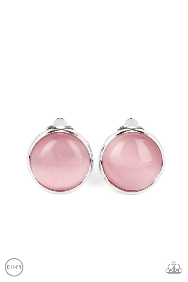 Cool Pools - Pink - Paparazzi Earring Image