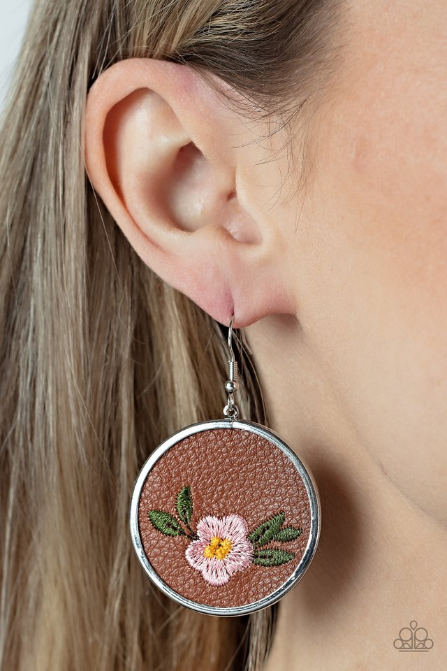 Prairie Patchwork - Pink - Paparazzi Earring Image