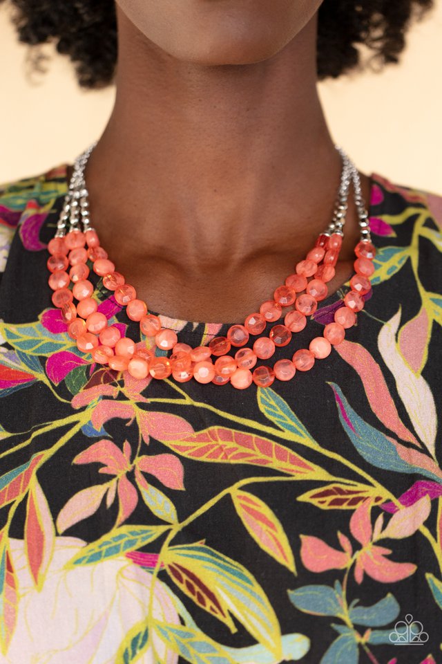 Pacific Picnic - Orange - Paparazzi Necklace Image