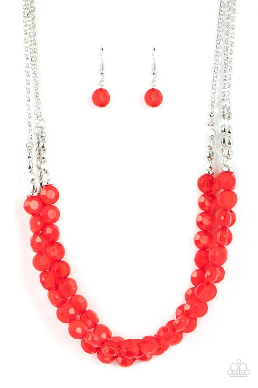 Pacific Picnic - Red - Paparazzi Necklace Image