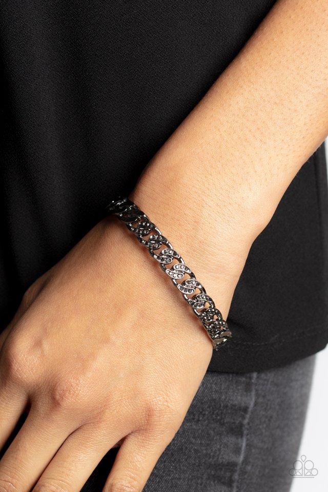 Some Serious Shimmer - Black - Paparazzi Bracelet Image