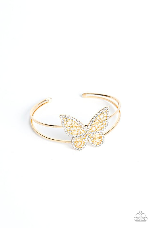 Butterfly Bella - Gold - Paparazzi Bracelet Image