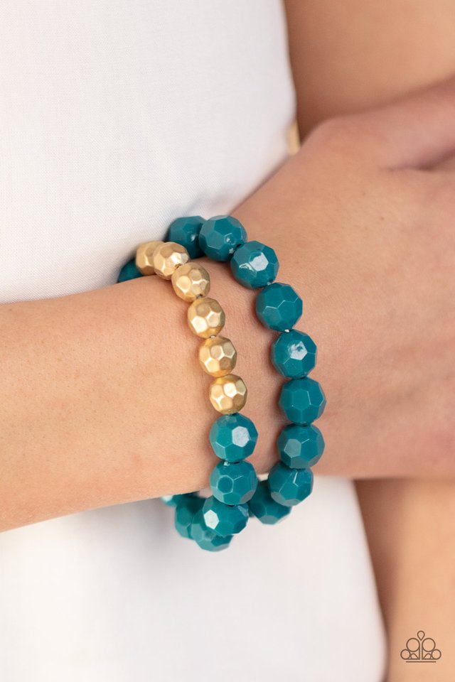 Grecian Glamour - Blue - Paparazzi Bracelet Image