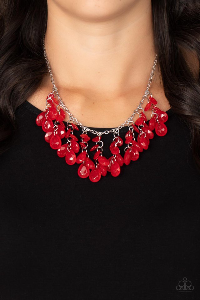 Crystal Cabaret - Red - Paparazzi Necklace Image